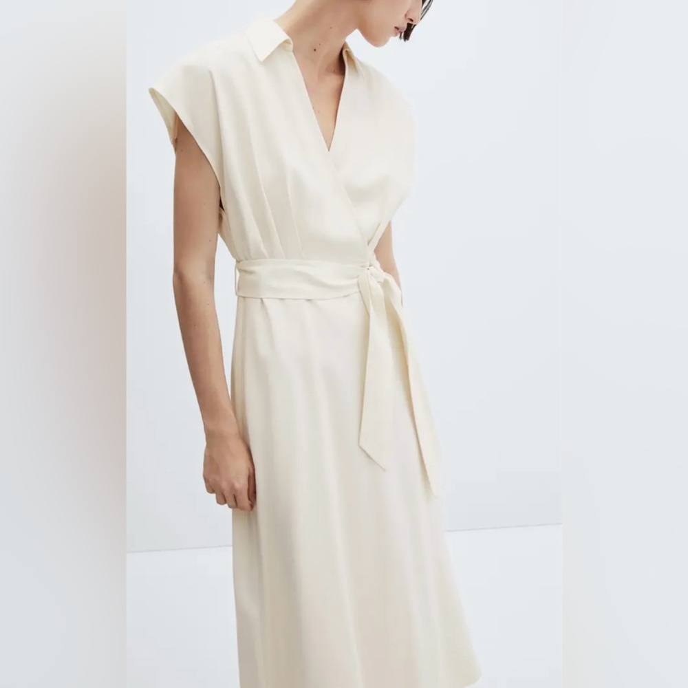 #179 Mango Sleeveless Belted Midi Dress